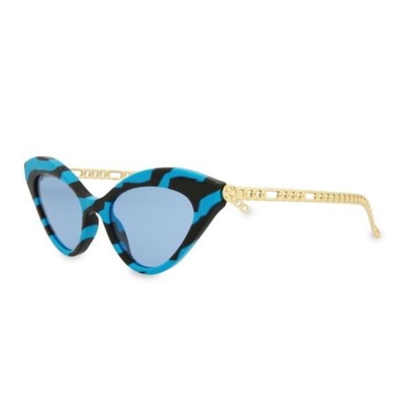 NWT - Gucci - 52 mm Cat Eye Sunglasses with Detachable Charms - Picture 4 of 5